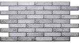 Off White Grey Bricks 3D Wall Panels, Set of 10, Covers 54.4 Sq Ft