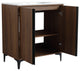 Single Vanity, Brown Walnut Finish With Solid Surface Resin White Sink, 30"