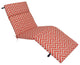 72"X24" Polyester Outdoor Chaise Lounge Cushion, Weiland Persimon