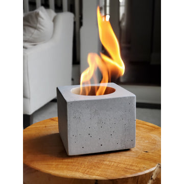 Tabletop concrete indoor fire bowl
