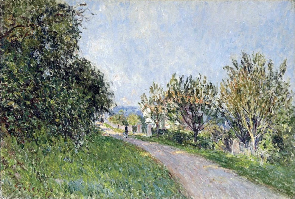 Alfred Sisley Path near Sevres, Gallery Wrapped Canvas Print, 18"x27"