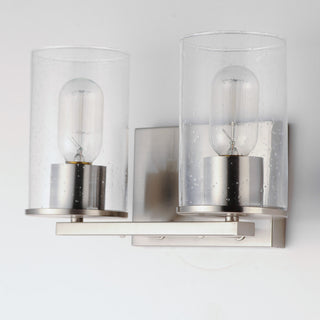 Maxim 11842CD Sleek 2 Light 12"W Bathroom Vanity Light - Antique Brass / Black