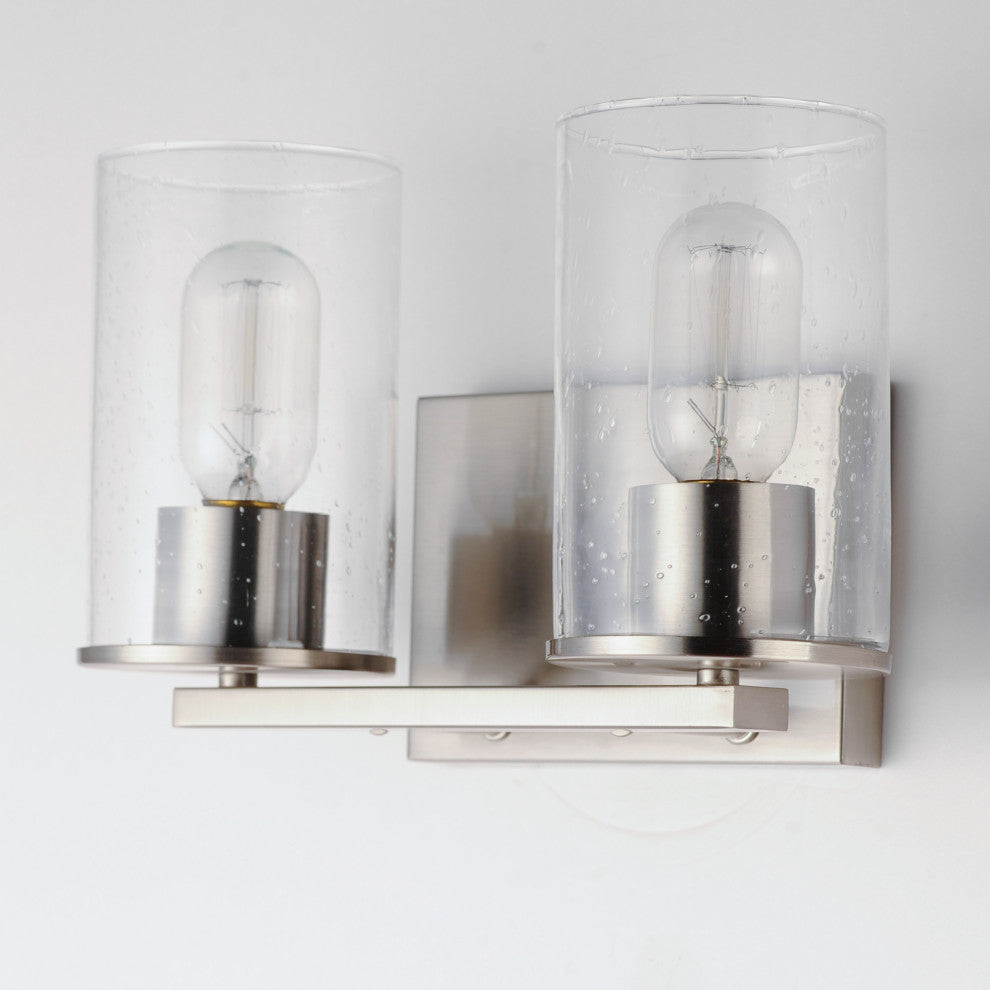 Maxim 11842CD Sleek 2 Light 12"W Bathroom Vanity Light - Antique Brass / Black