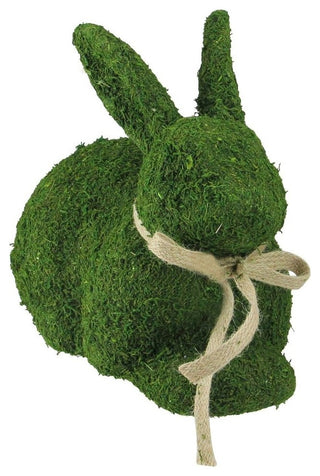 11" Green Moss Sitting Bunny Rabbit Spring Easter Figure