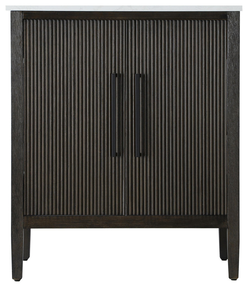 Home Living 30" Single Bathroom Vanity, Chocolate Oak