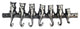 Rustic Silver Cast Iron Cat Wall Hooks 13"