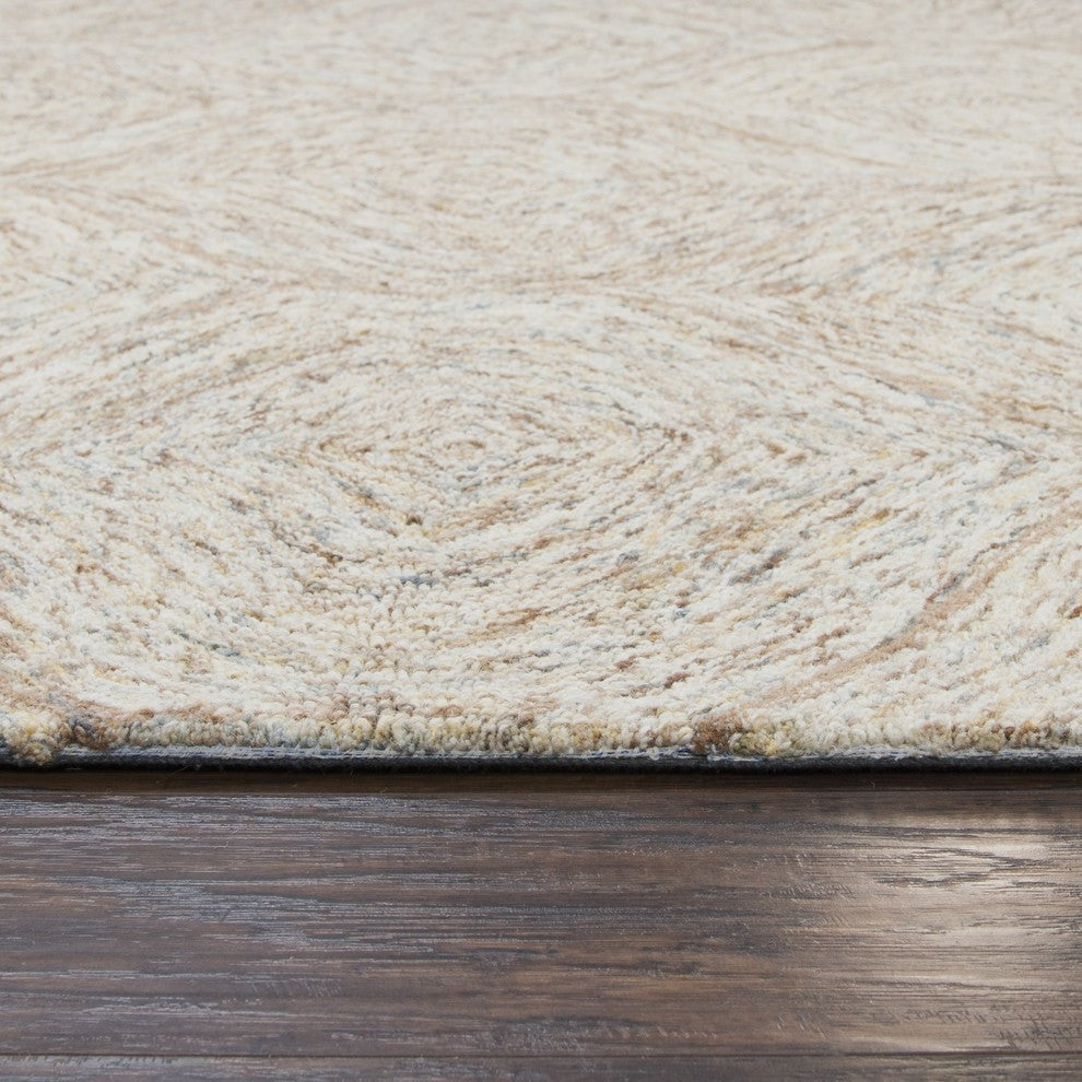 Rizzy Home Brindleton BR361A Brown Trellis Area Rug, Rectangular 3'x5'