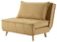 Modern Fabric Upholstered Convertible Sofa Bed Folding Sleeper Chair, Yellow