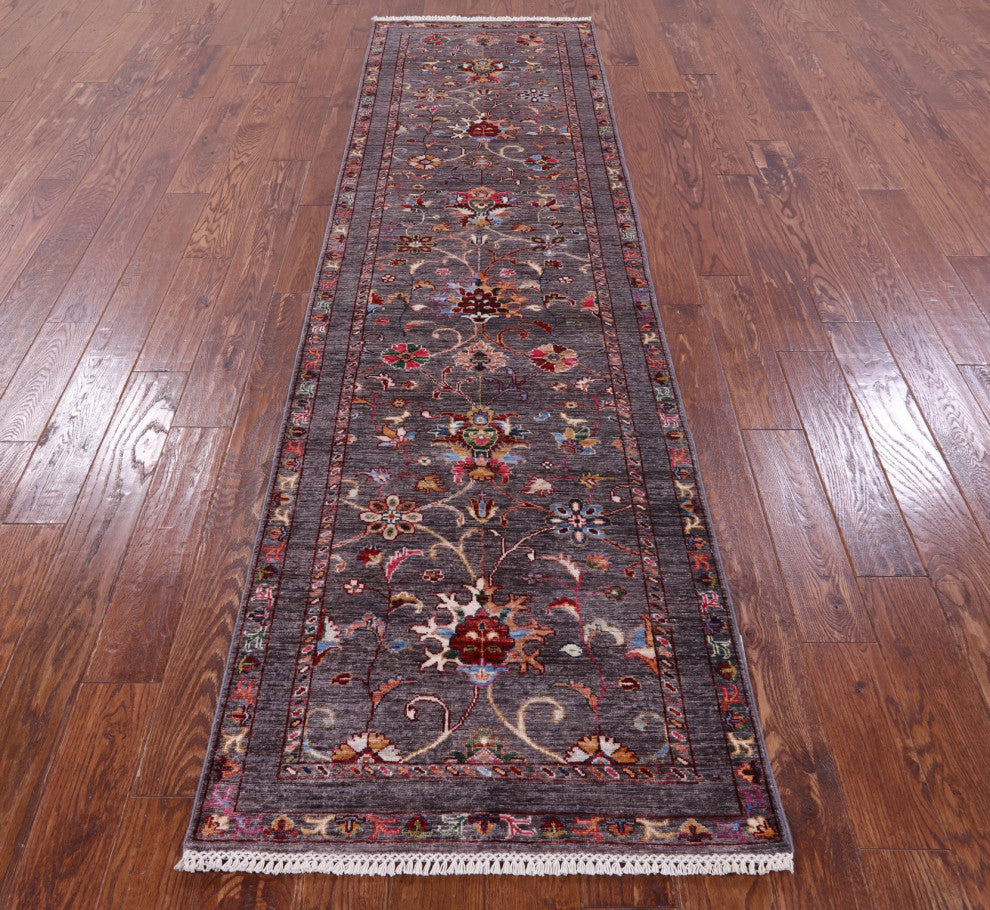 Runner Persian Tabriz Handmade Wool Rug 2' 8" X 9' 9" - Q12796