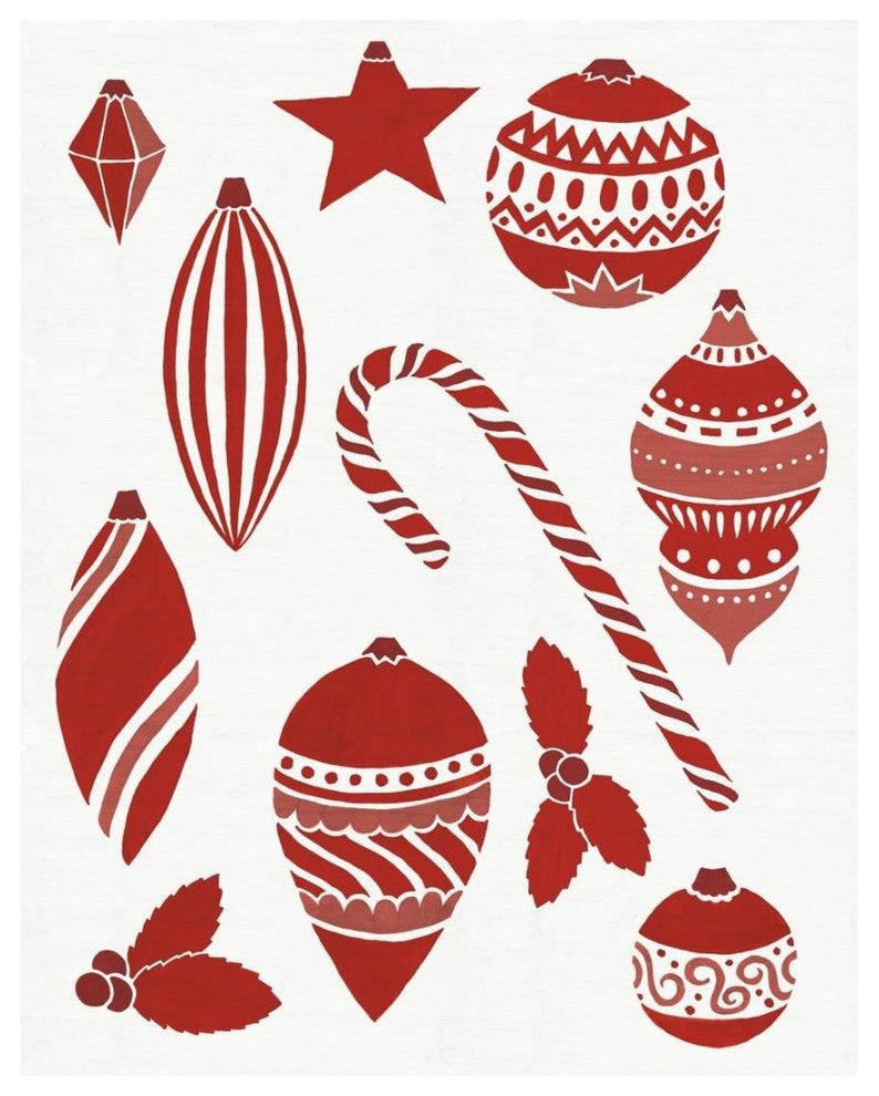 "Christmas Otomi Tile III" Digital Paper Print by Elyse DeNeige, 18"x22"