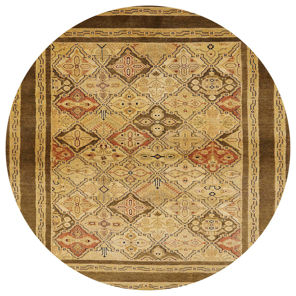 Ahgly Company Indoor Round Mid-Century Modern Area Rugs, 8' Round