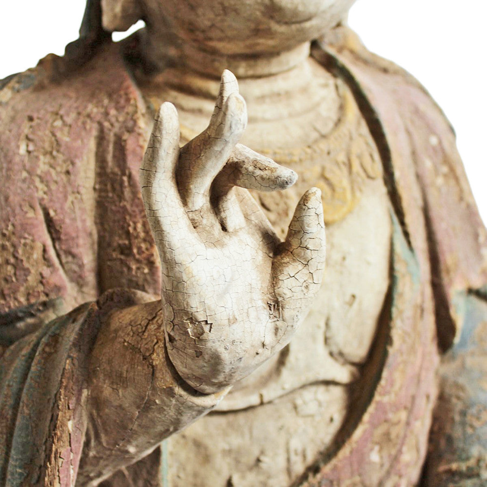 Consigned Sitting Quan Yin Wood Statue