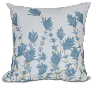 Lavender, Floral Print Pillow, Blue, 26"x26"