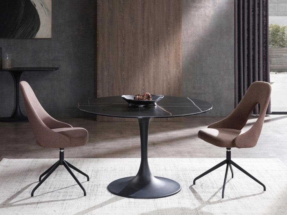 Amarosa Round Dining Table, Black