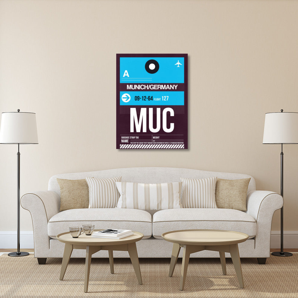 "MUC Munich Luggage Tag 1" Fine Art Print
