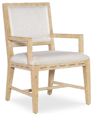 Retreat Cane Back Fabric Upholstered Arm Chair in Beige by Hooker Furniture
