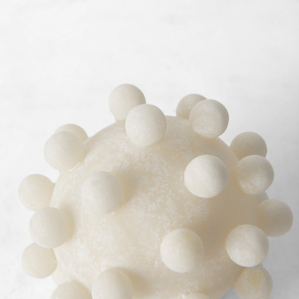 Malo 4.7Lx4.7Wx4.7H Cream Resin Small Sphere Decorative Object