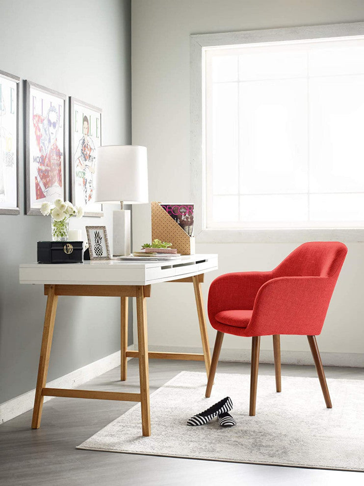 Mid-century Modern Style Accent Chair, Red