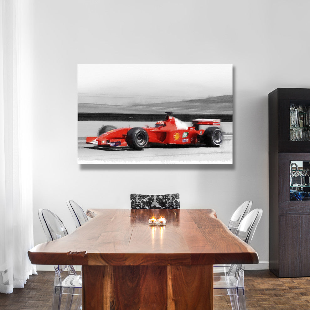 "Ferrari F1 Laguna Seca Watercolor" Fine Art Print