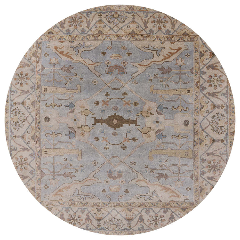 Ahgly Company Indoor Round Mid-Century Modern Area Rugs, 7' Round