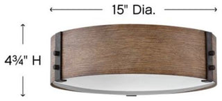 Hinkley Lighting 29203 Sawyer 3 Light 15"W Open Air Outdoor Flush - Sequoia