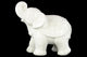 Ceramic Standing Trumpeting Ceremonial Elephant Figurine, White
