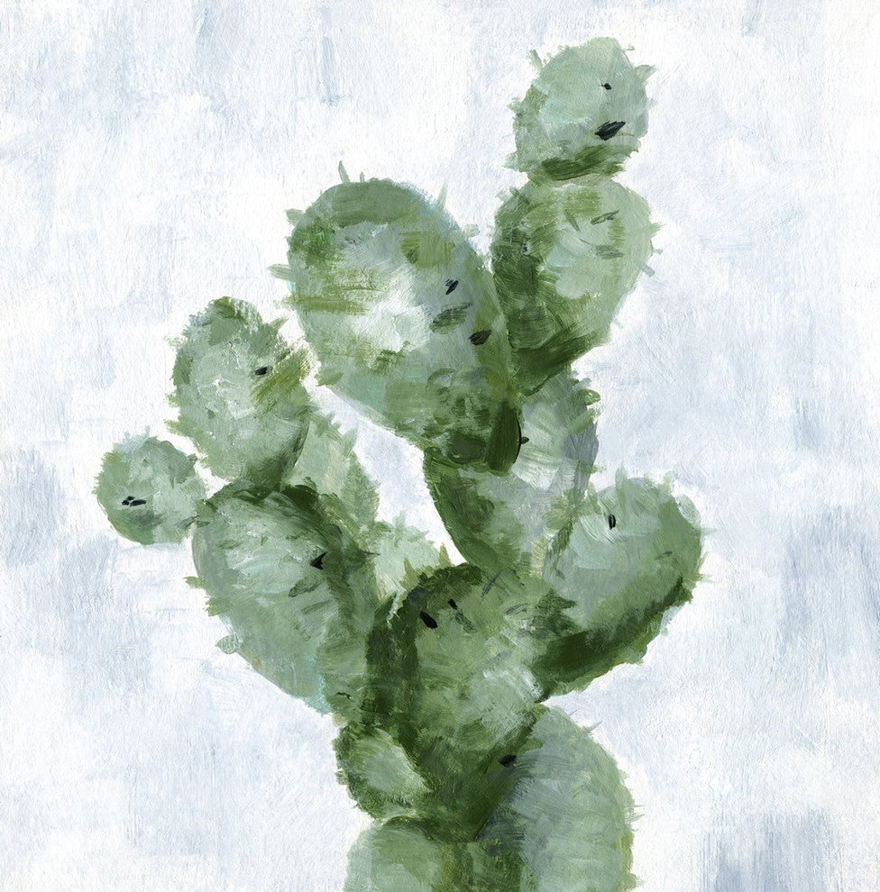 "Abstract Cactus" Painting Print on Wrapped Canvas, 18"x18"