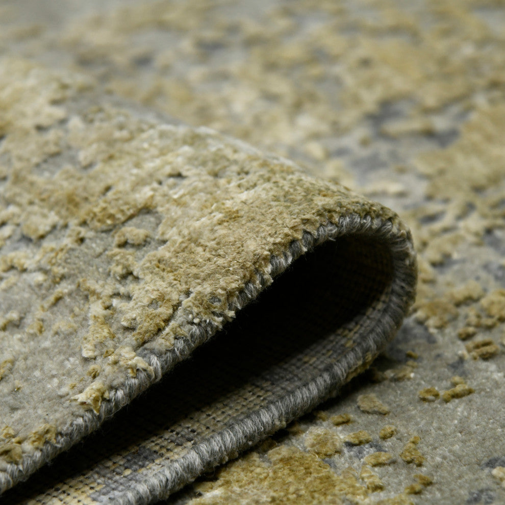 Amer Rugs Mystique Lucci MYS-30 Gold Hand-knotted - 9' X 12' Rectangle Area Rug