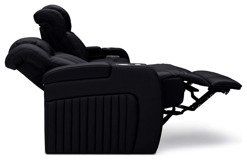 Seatcraft Cavalry Home Theater Seating, Black, Sofa