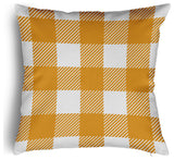 Buffalo Plaid Accent Pillow With Removable Insert, Golden Mustard, 20"x20"