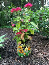 6" Cement Daisy Planter