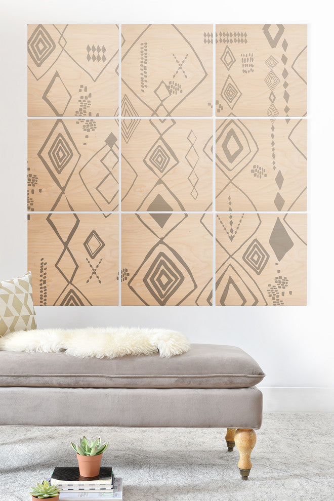 Deny Designs Iveta Abolina Tangier Villa IIi Wood Wall Mural, 4'x4'
