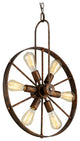 WAREHOUSE OF TIFFANY'S CY-DD-315 Saralin 28 in. 6-Light Indoor Brown Finish