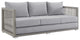 Aura Outdoor Patio Wicker Rattan Sofa, Gray
