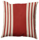 16"x16" Stripe Decorative Throw Pillow, Maple Red