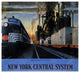 "New York Central System / Along the Water Level Route" Paper Art, 18"x17"