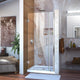 DreamLine Unidoor 36" to 37" Frameless Hinged Shower Door, Clear Glass, Chrome