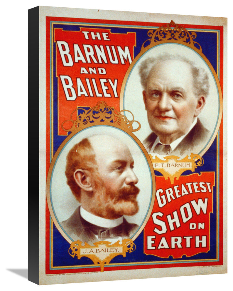 Portraits Of P.T. Barnum And J.A. Bailey, 1897, 16x22