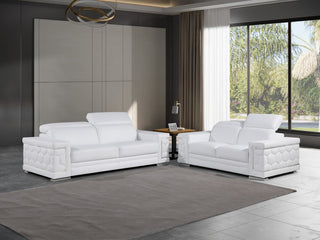 Oliver Genuine Leather, 2-Piece Set, White