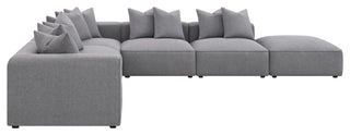 Jennifer 6-piece Upholstered Modular Sectional Grey