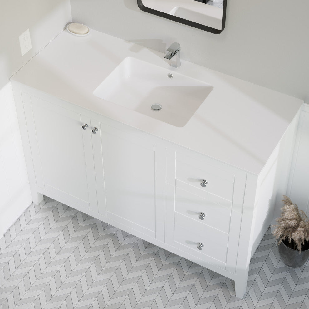 Voltaire 49" Vanity Top Sink with Single Faucet Hole