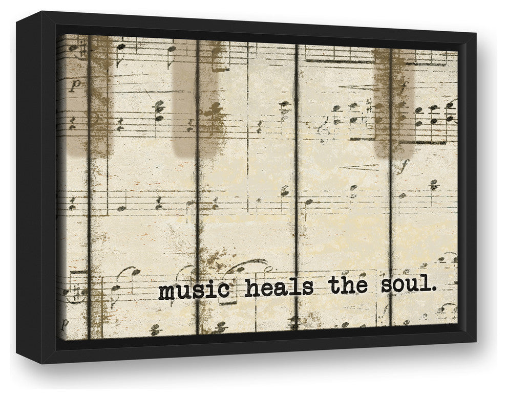 Piano Keys Music  12x16 Black Floating Framed Canvas