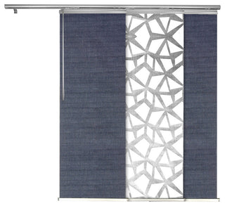 Scattered-Azure Extendable Panel Track Room Divider Vertical Blinds 94"Hx36-66"W
