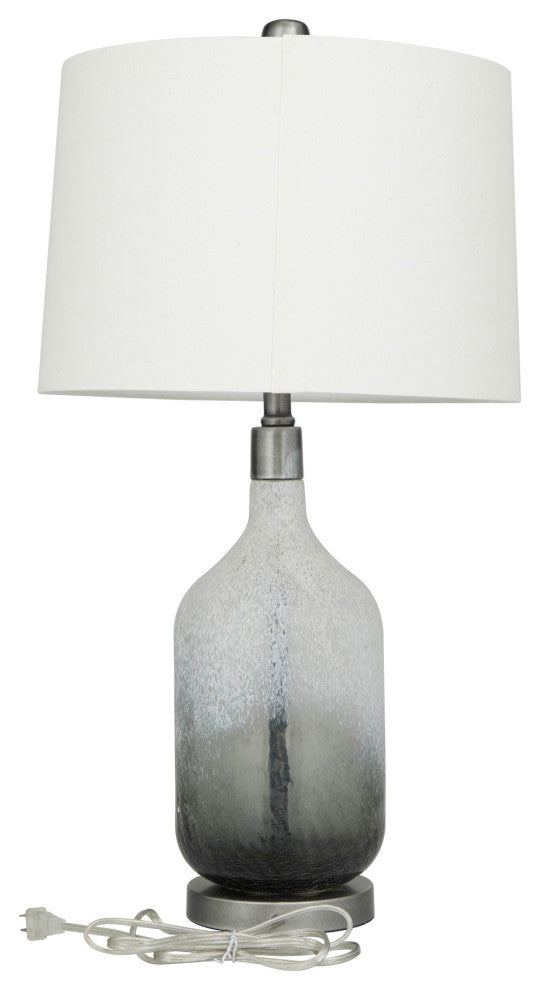 Modern Gray Glass Table Lamp Set 562029