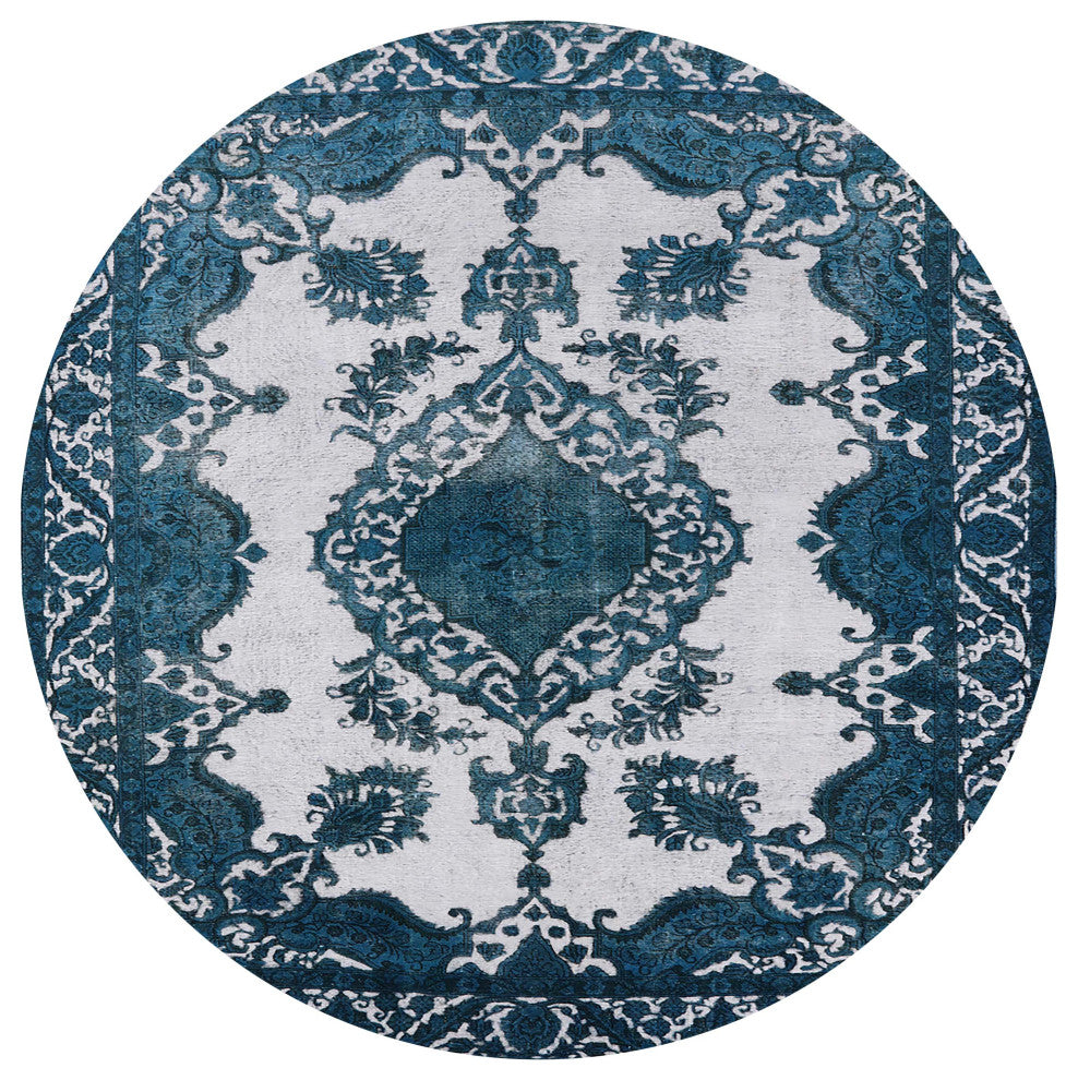Ahgly Company Indoor Round Mid-Century Modern Area Rugs, 7' Round