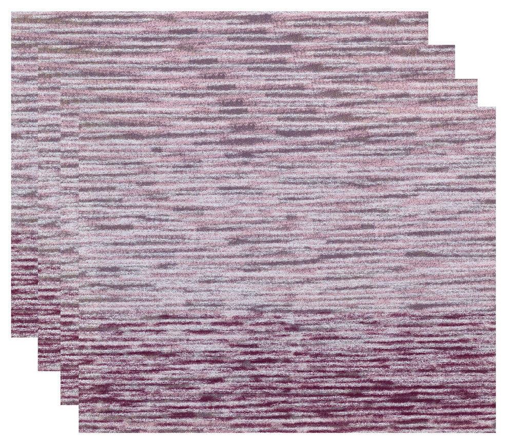 18"x14" Ocean View, Geometric Print Placemat, Purple, Set of 4