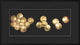 Gold Leaf Capiz Shell Wave 2, Shadowbox