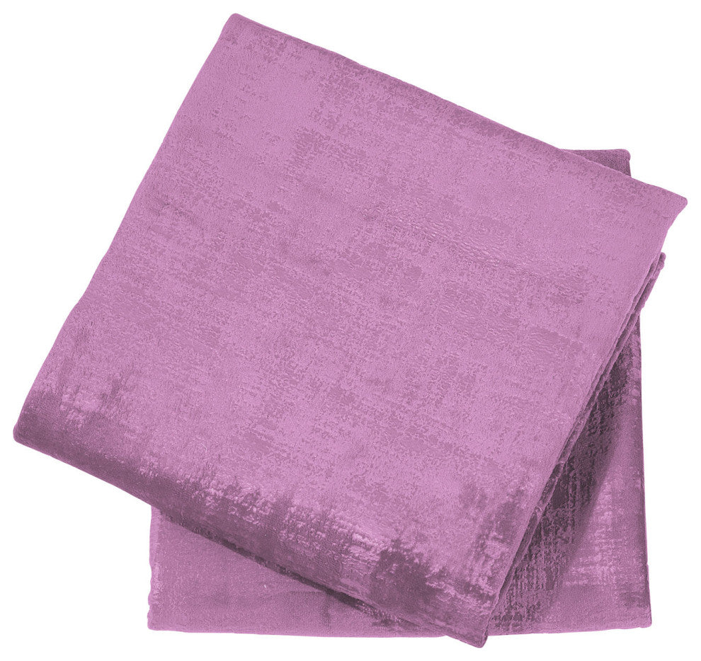 Velvet 2 Piece Euro Pillow Cover Set, Mauve Shadows, 2 Piece, 26"x26"