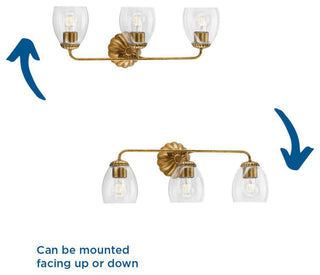Quillan Collection Transitional Bath and Vanity Light, Gold Ombre