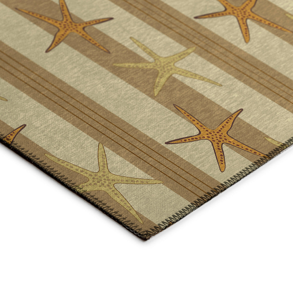 Indoor/Outdoor Seabreeze SZ12 Beige Machine Washable 8' x 10' Rug